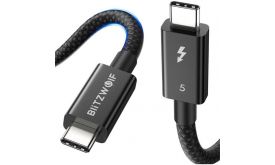 BlitzWolf BW-HDC8 USB-C-USB-C kábel, 240W, 0,5m (fekete)